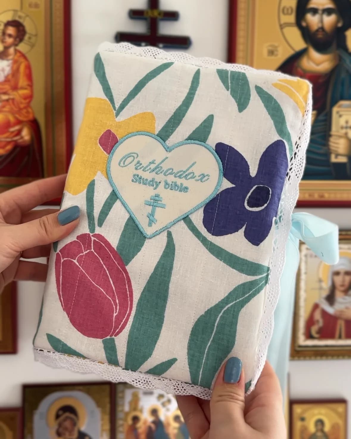 "The Monastic Garden" - Quilted Orthodox Bible Cover